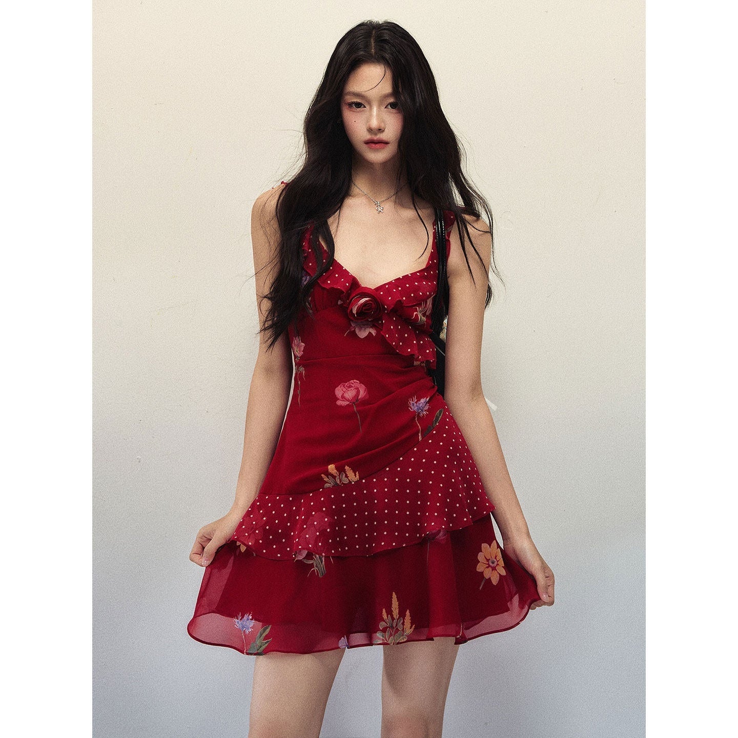 1P_STUDIO_Red_Rose_Print_Polka_Dot_Patchwork_3d_Floral_Women&
