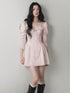 1P_STUDIO_Satin_Bow_U_Neck_Bubble_Sleeve_Women&