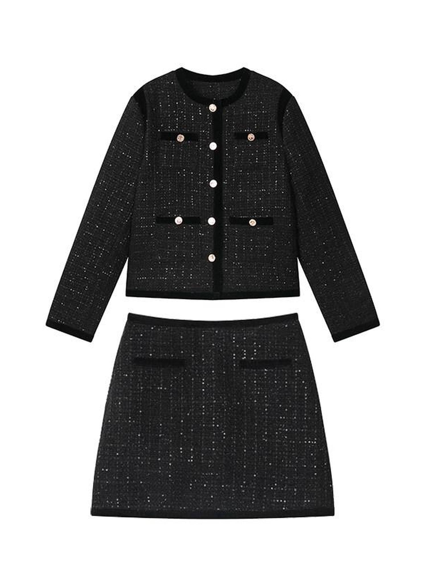 1P STUDIO Velvet Spliced Patchwork Women&