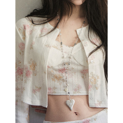 1P_STUDIO_Vintage_Rose_Floral_Knit_Cardigan_Low_Waist_Bodycon_Women&