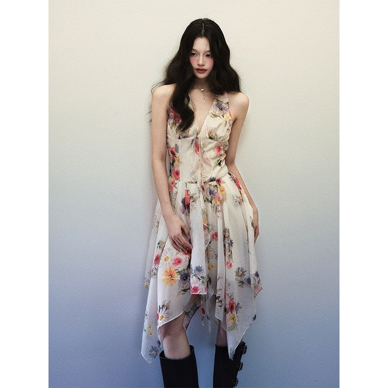 1P_STUDIO_Watercolor_Floral_Print_Asymmetric_V-neck_Women&
