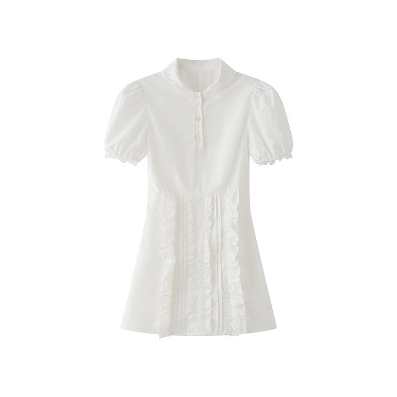1P_STUDIO_White_Doll_Collar_Lace_Trim_Short_Sleeve_Shirt_Women&