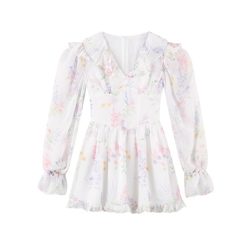 1P_STUDIO_Wisteria_Floral_V-neck_Long_Sleeve_Cinched_Waist_Women&