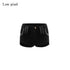 Low pixel Low Rise Slim Pocketed Patchwork Streetwear Women Black Zipper Mini Shorts