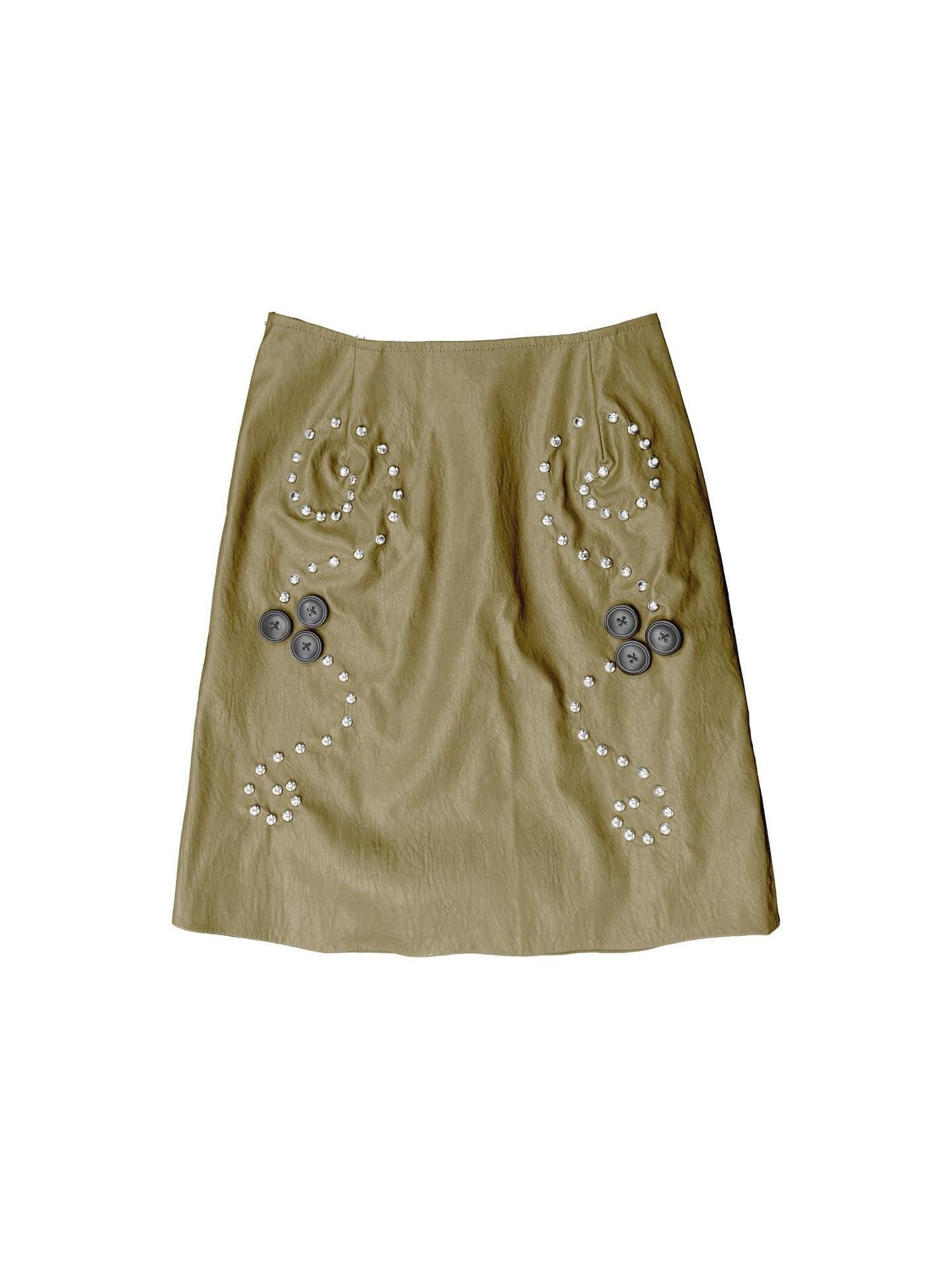 Ttsunami Brown Studded Spiral Metal Buckle Beaded Women&