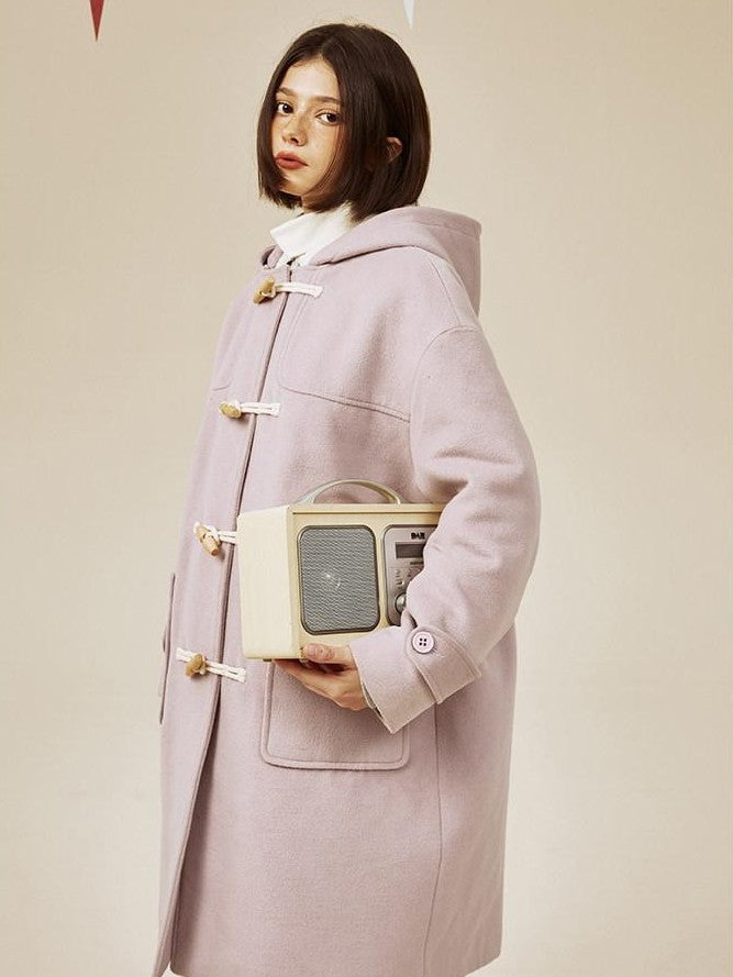NAPSNAPS Retro Hooded Toggle Padded Women&