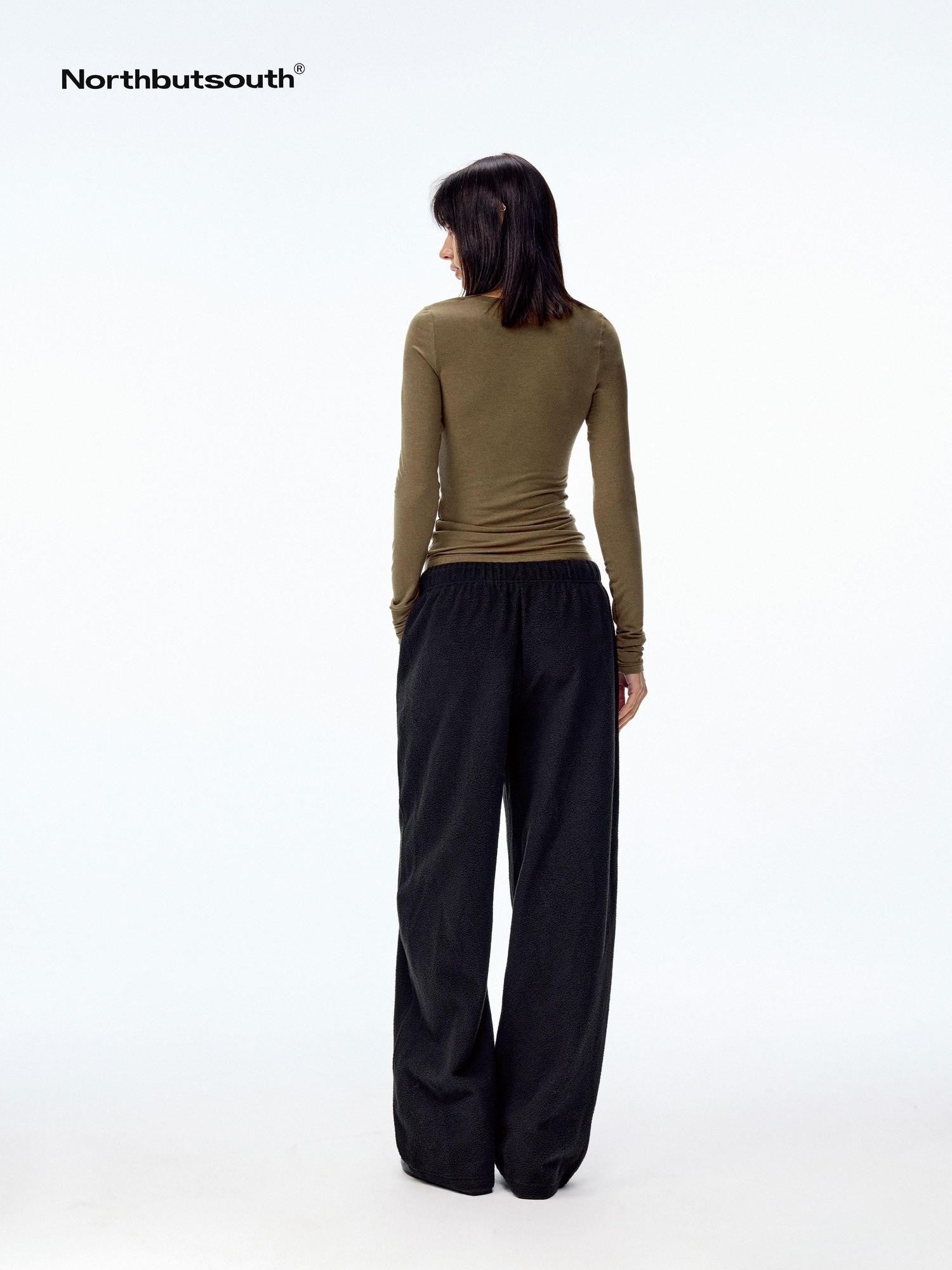 Northbutsouth Tricolor V-neck High Stretch Slim Women&