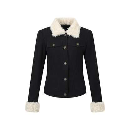 7Shiftin_Warm_Versatile_Slim_Fit_Navy_Button_Lapel_Short_Women_Fashion_Cropped_Jackets_MISSTT