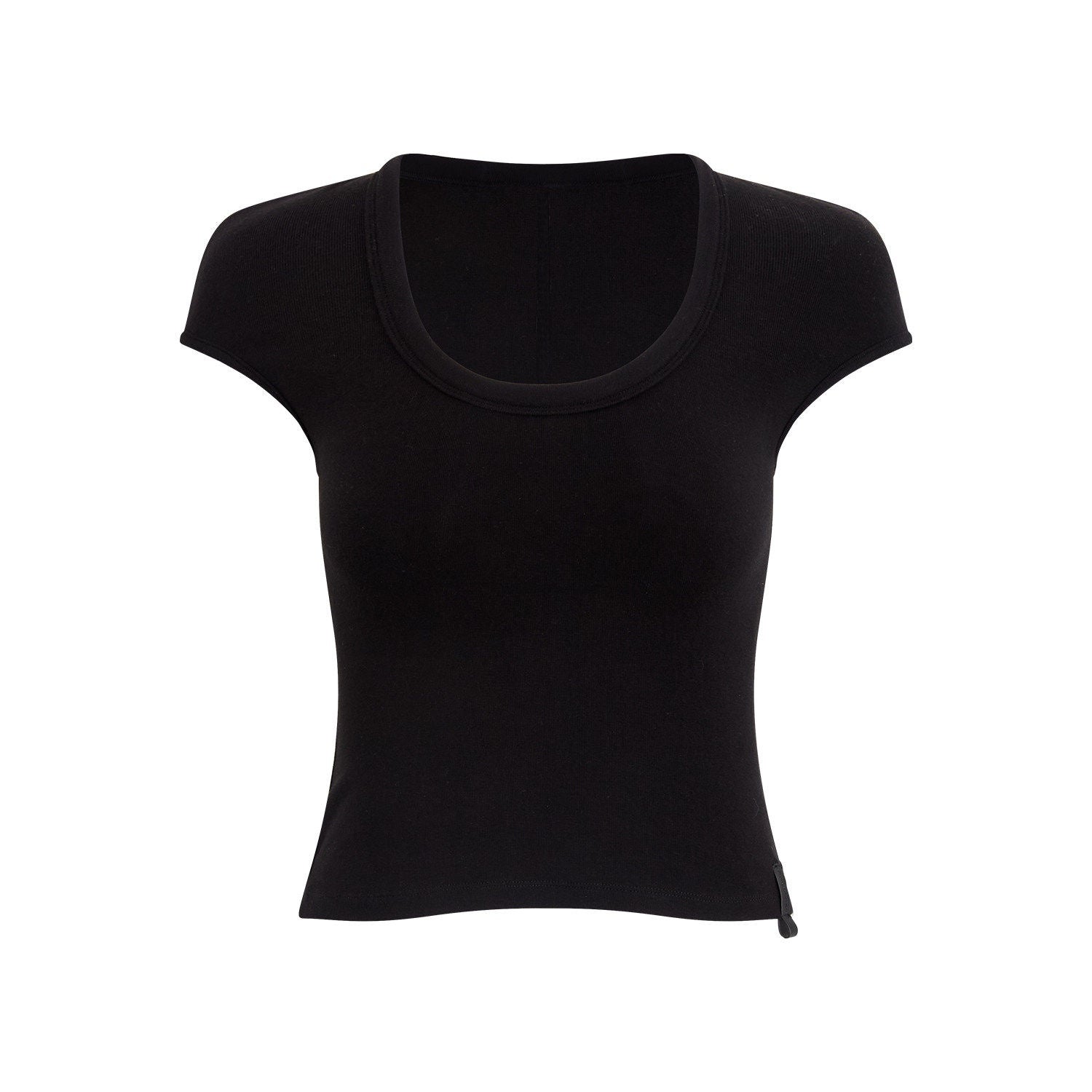 RUN_TO_THE_FUTURE_Versatile_Slim_Fit_Short_Solid_Viscose_Cotton_Blend_Women_T_Shirt_Crop_Tops_MISSTT