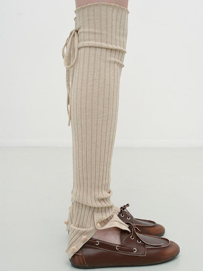 RUN TO THE FUTURE Soft Viscose Blend High Tube Minimal Over The Knee For Women Solid Leg Warmers