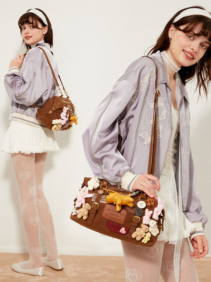 Biling Jewelry Bureau 2025 Spring New Caramel Zoo Commuter Versatile Fashion Cute Single Shoulder Bag Women