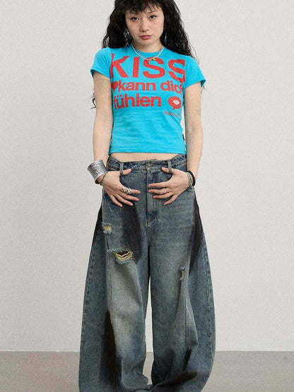 2025 New Sleeveless Crop Top Women T-Shirt