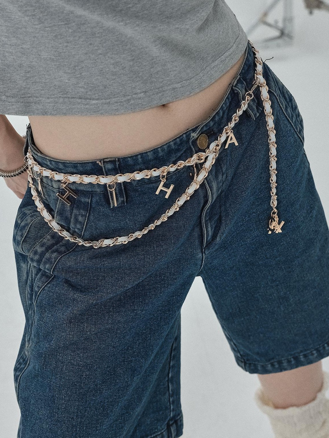 Achihara 2025 Trendy Waist Chain Body Jewelry Belt Accessory