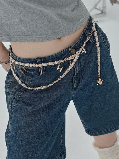 Achihara 2025 Trendy Waist Chain Body Jewelry Belt Accessory