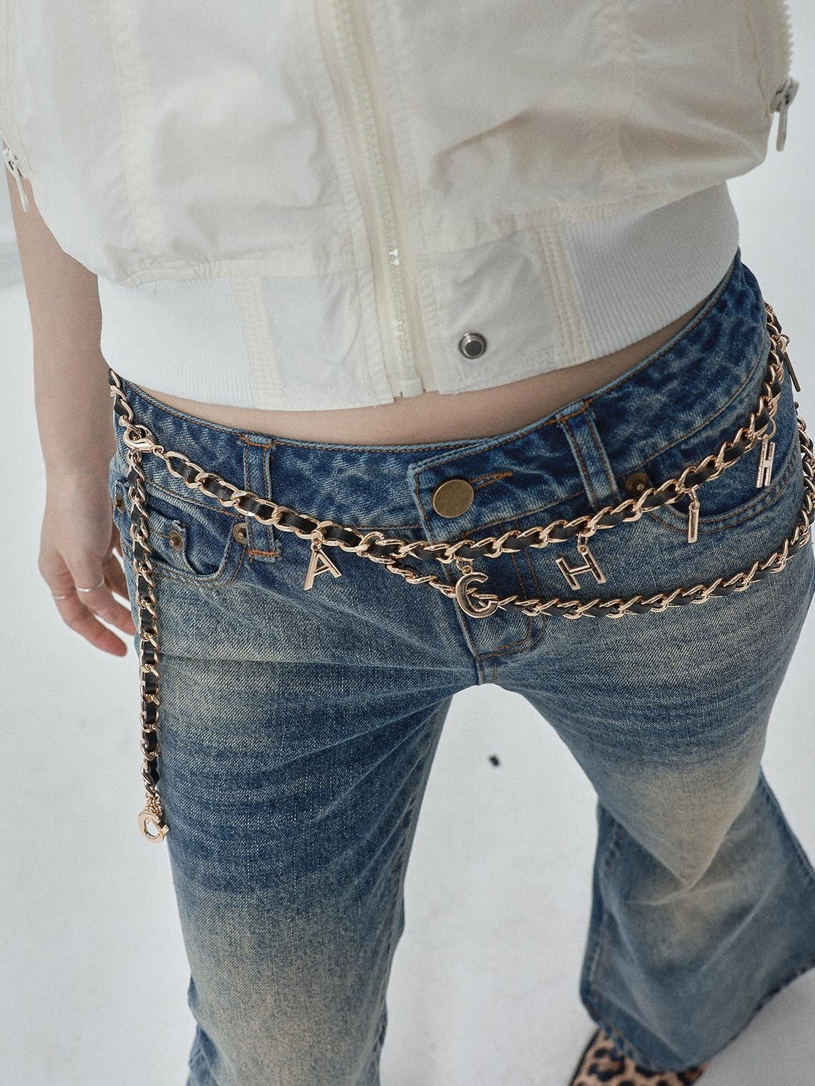 Achihara 2025 Trendy Waist Chain Body Jewelry Belt Accessory