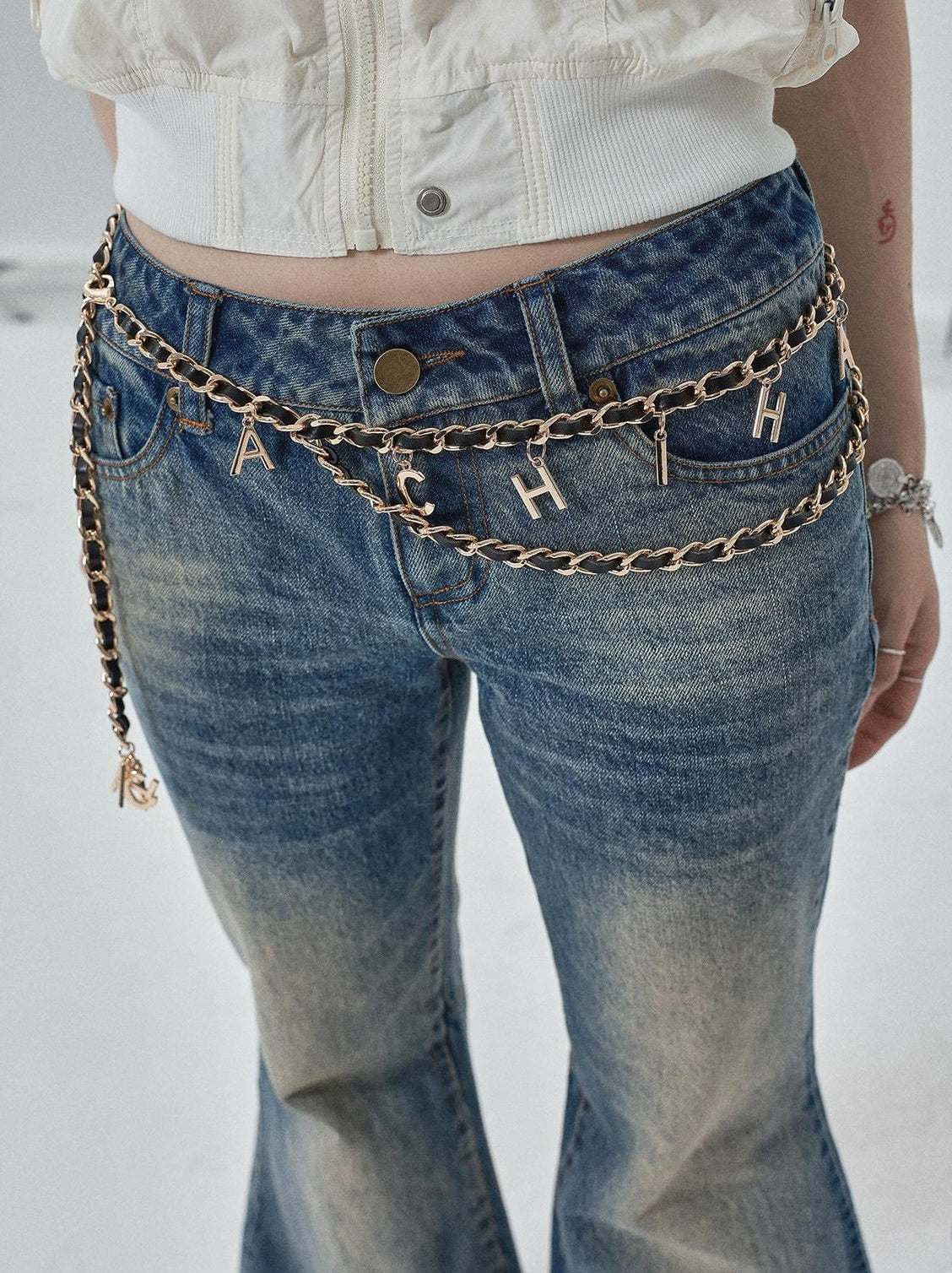 Achihara 2025 Trendy Waist Chain Body Jewelry Belt Accessory