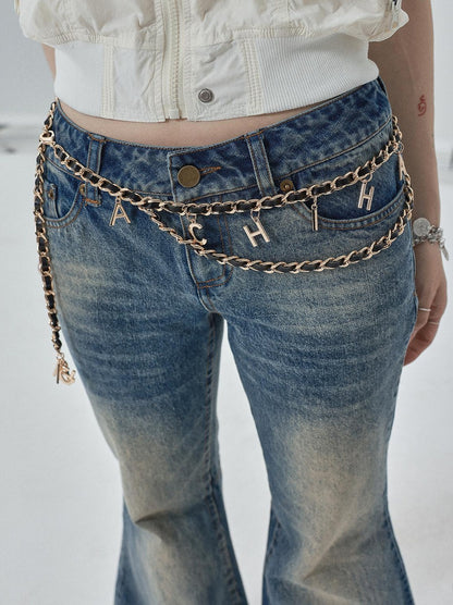 Achihara 2025 Trendy Waist Chain Body Jewelry Belt Accessory