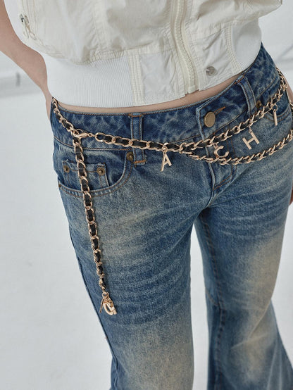 Achihara 2025 Trendy Waist Chain Body Jewelry Belt Accessory