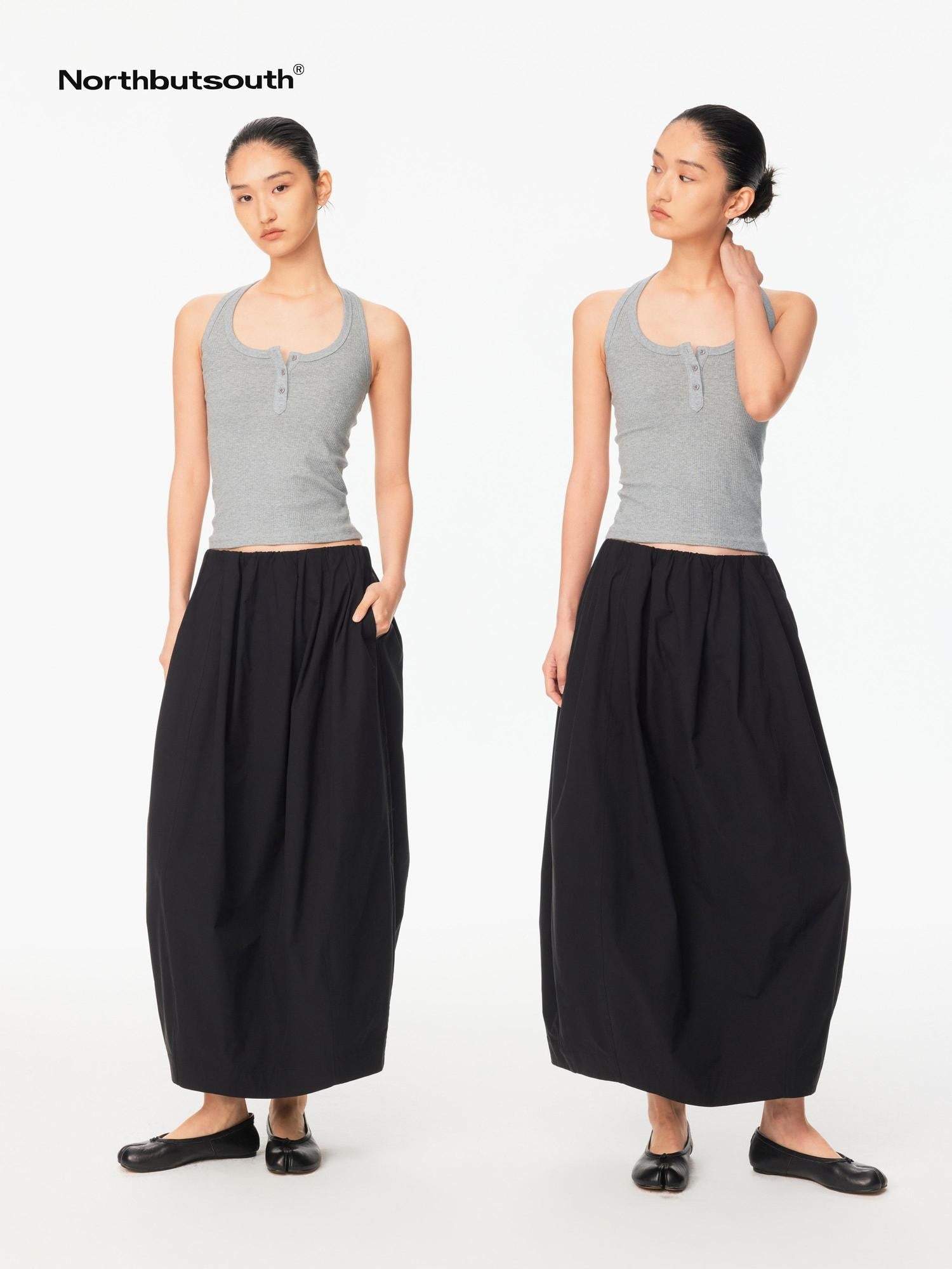 Northbutsouth Ribbed Slim Fit Multi Button Racerback Women&