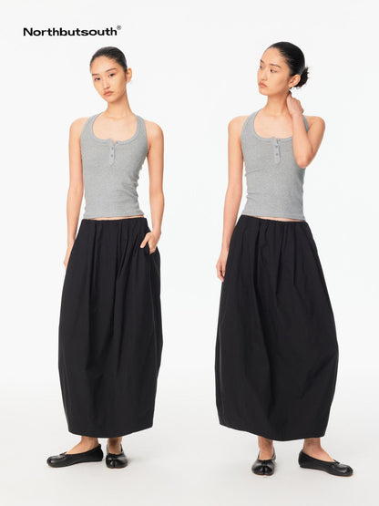 Northbutsouth Ribbed Slim Fit Multi Button Racerback Women&