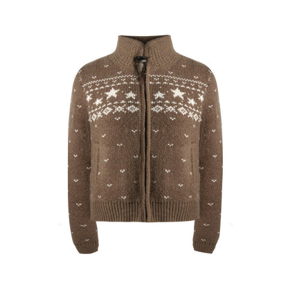 NAPSNAPS_Vintage_Fair_Isle_Star_Knit_Turndown_Collar_Women&