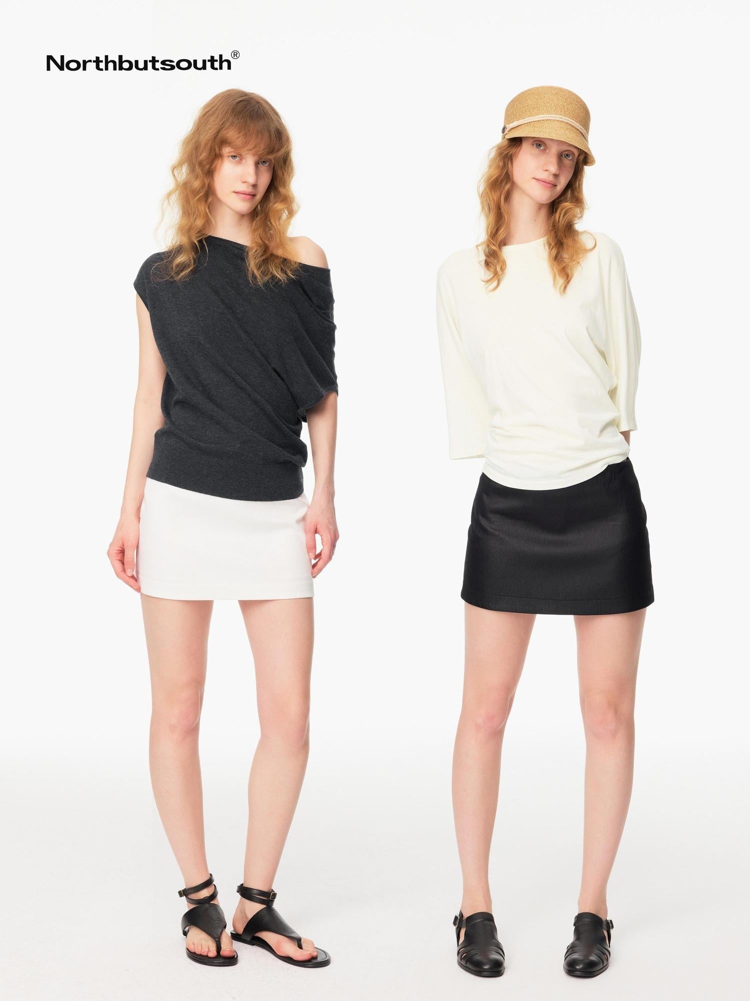 Northbutsouth A Line Coated Texture No Waistband Mid Low Rise Women&