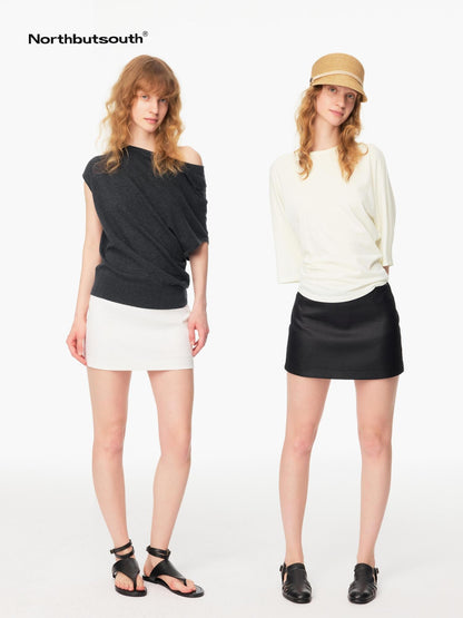 Northbutsouth A Line Coated Texture No Waistband Mid Low Rise Women&