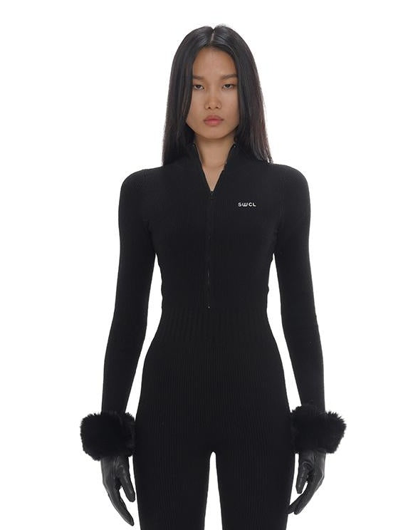 &quot;Sexy Waist-Cinching Knit Jumpsuit for Women&quot;