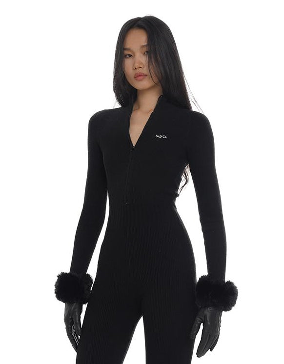 &quot;Sexy Waist-Cinching Knit Jumpsuit for Women&quot;