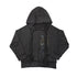 nit alcove Distressed Patch Fringe Loose Fit Lycra Cotton Unisex Vintage Zip Letter Hoodie