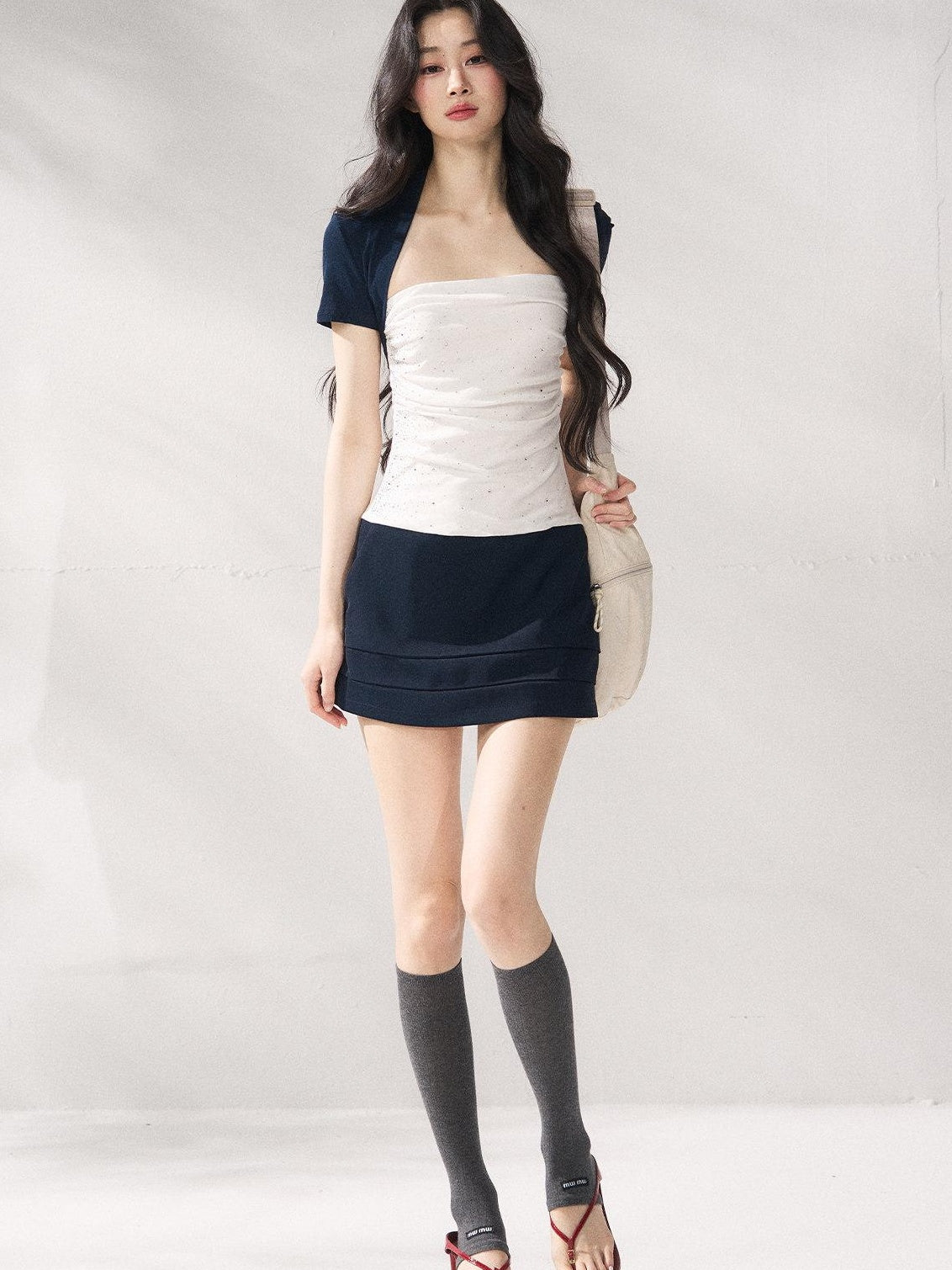 7Shiftin Ensemble chic à taille haute composé d&