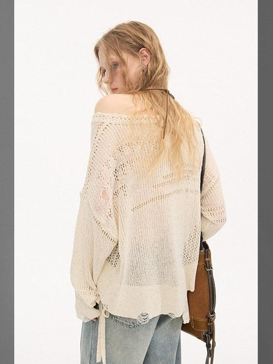 DIDDI MODA Mist Blue Asymmetrical One Shoulder Knit Women&