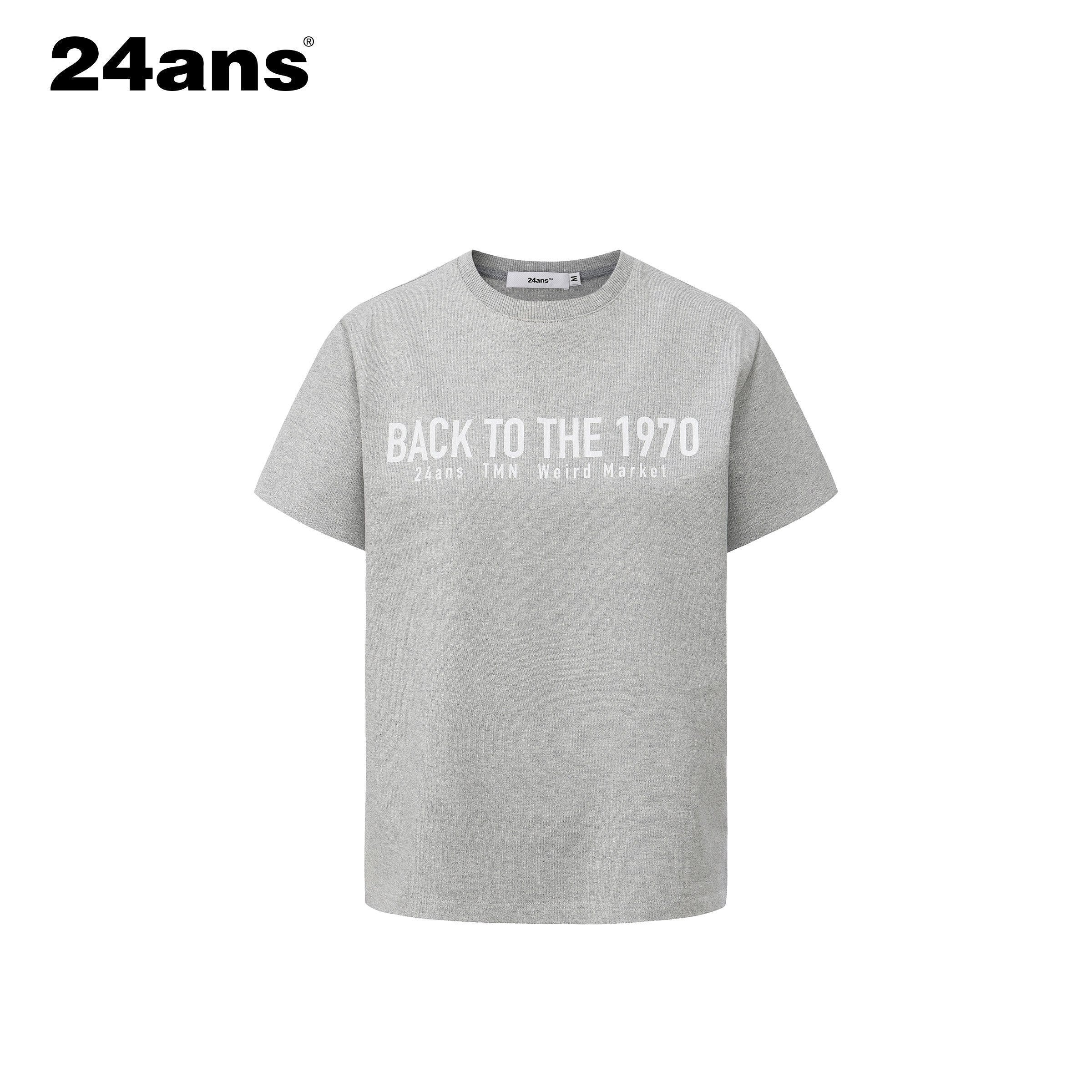 24ans 100% Cotton Casual Printed Straight Fit Unisex Crew Neck Short Sleeve T-Shirts