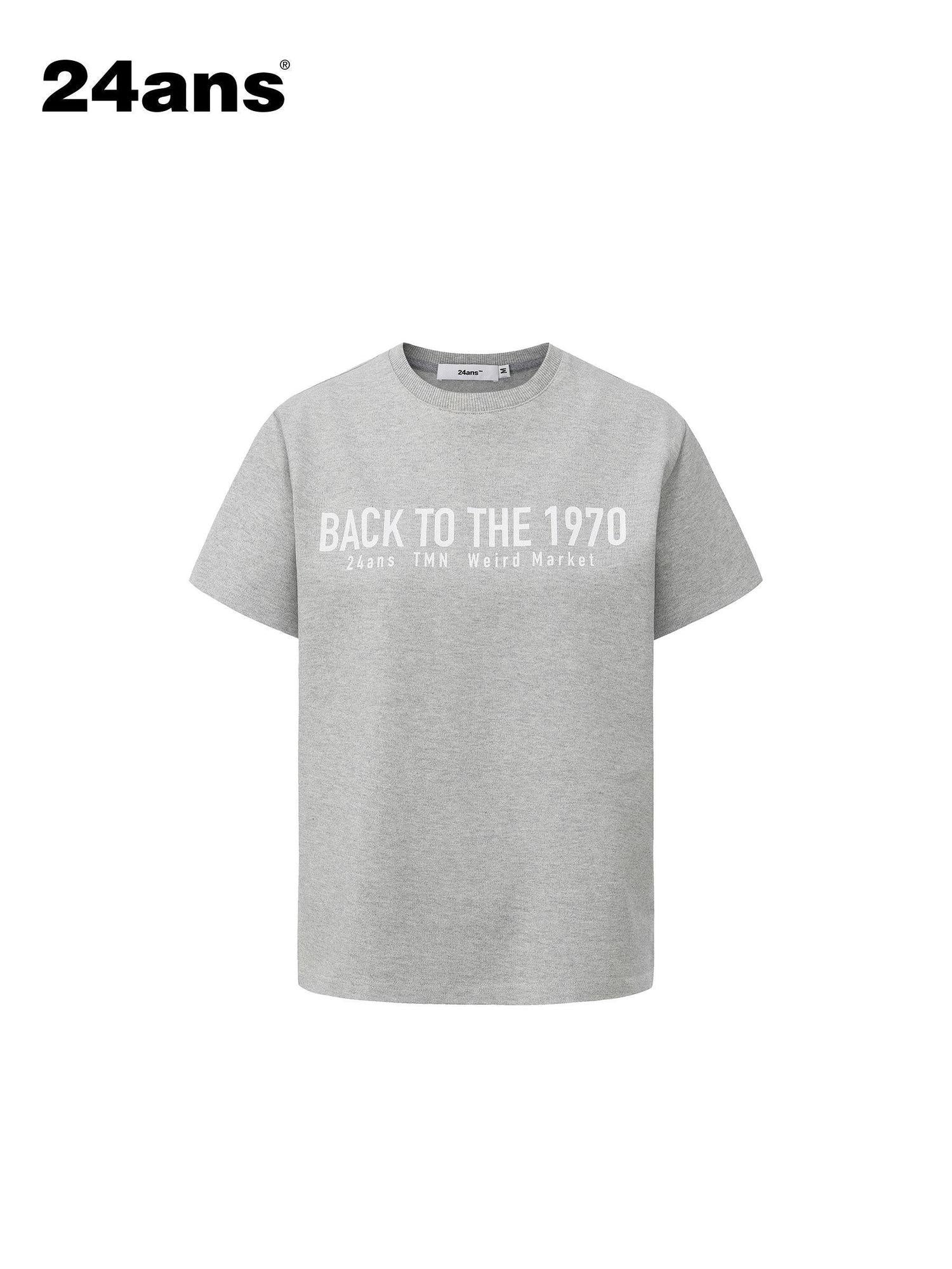 24ans 100% Cotton Casual Printed Straight Fit Unisex Crew Neck Short Sleeve T-Shirts
