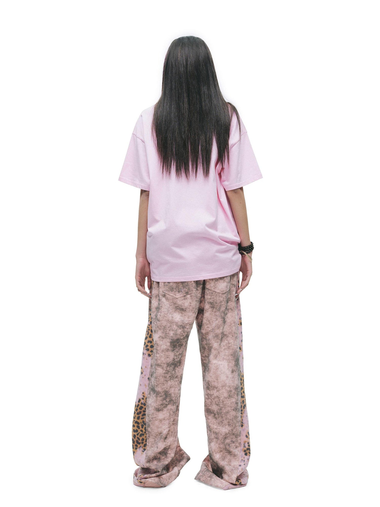 24ans 100% Cotton Loose Punk Drop Shoulder Unisex Letter Print Short Sleeve T-Shirts