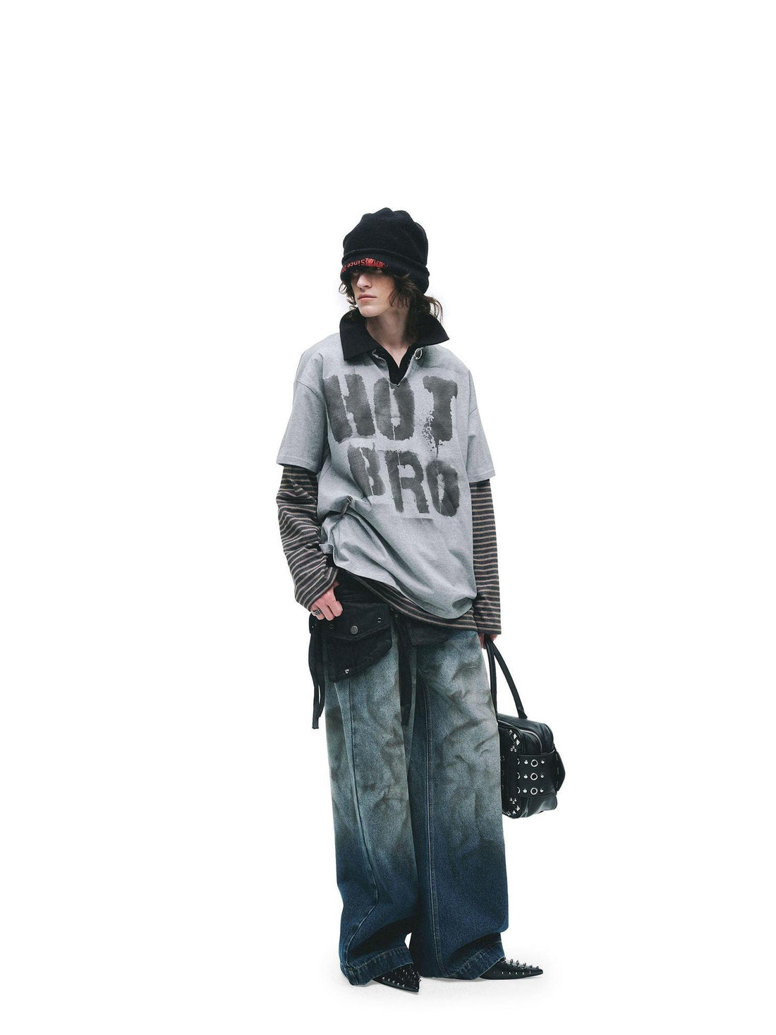 24ans 100% Cotton Loose Punk Drop Shoulder Unisex Letter Print Short Sleeve T-Shirts