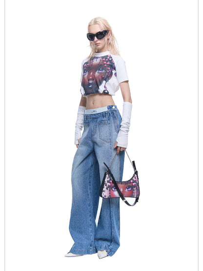 24ans AI Portrait Backless Knit Top With Detachable Sleeves
