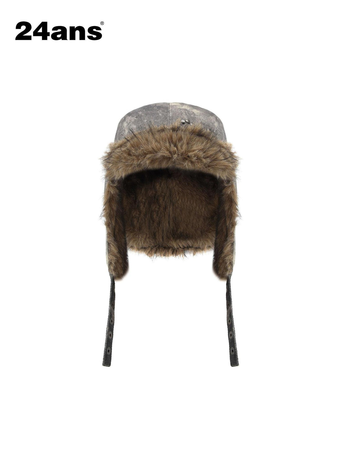 24ans Adjustable Cotton Warm Punk Trapper Ushanka Unisex Round Top 61Cm Hat