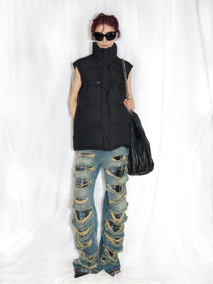 24ans Adjustable Down Vest With 3 Proof Fabric And 90 Percent White Duck Down