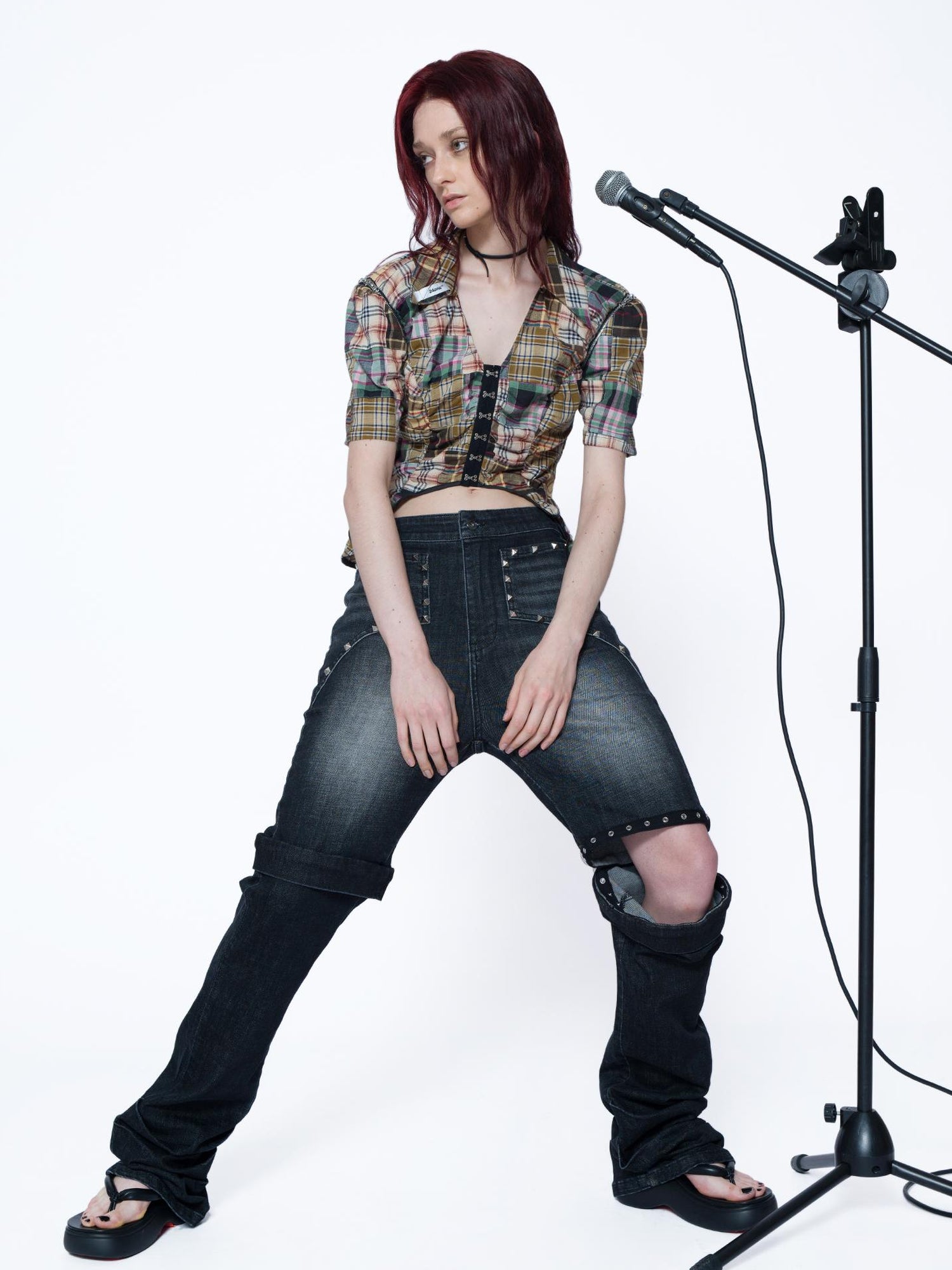 24ans Always Pleated Shirt With Detachable Frills