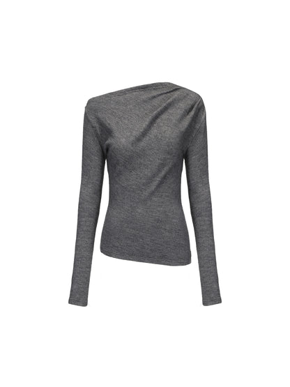 24ans_Anti_Pill_Twist_Asymmetrical_Layering_Top_Black_Grey_MISSTT