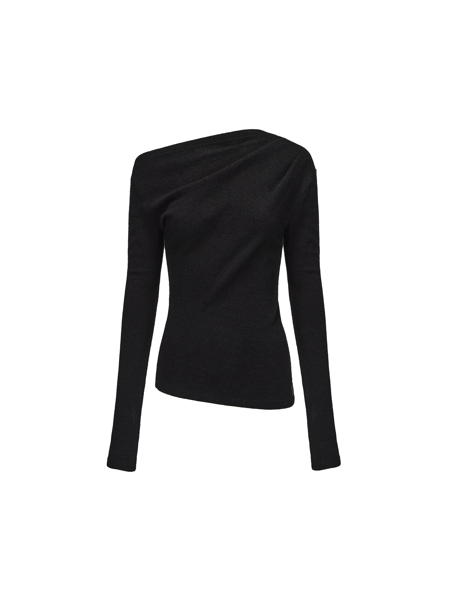 24ans_Anti_Pill_Twist_Asymmetrical_Layering_Top_Black_Grey_MISSTT