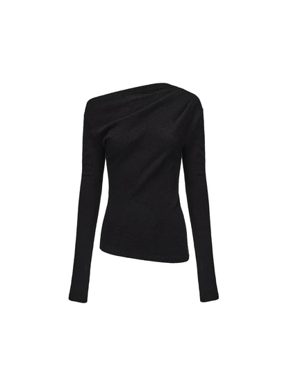 24ans_Anti_Pill_Twist_Asymmetrical_Layering_Top_Black_Grey_MISSTT