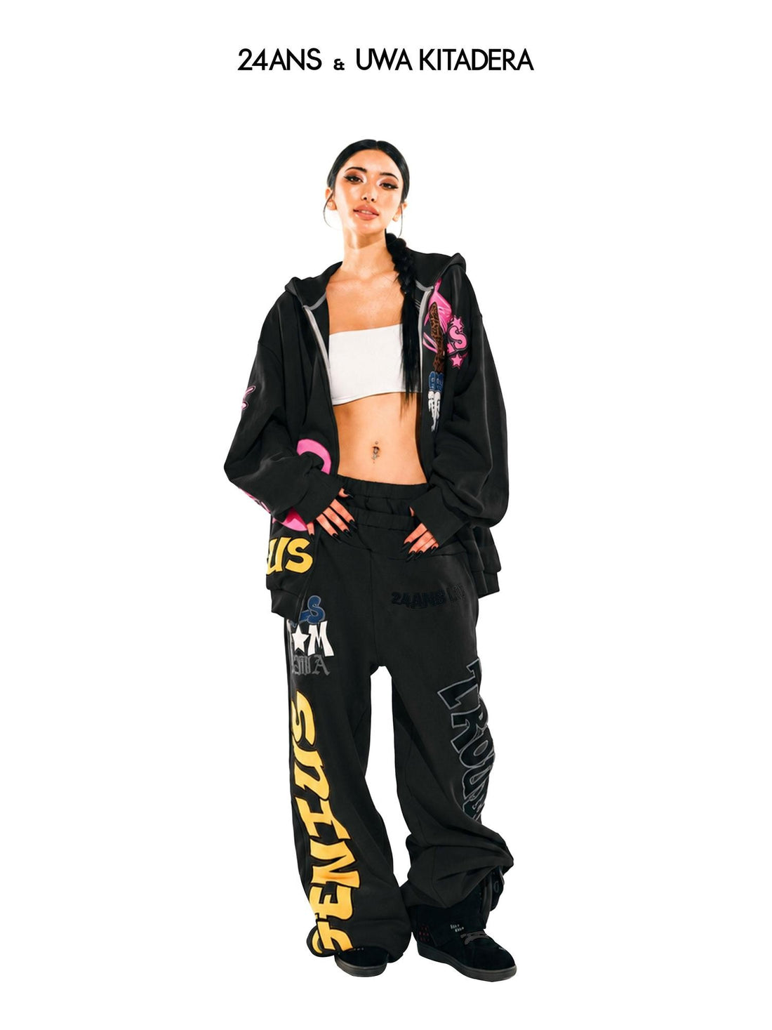 24ans Applique Embroidered Two Piece Women&