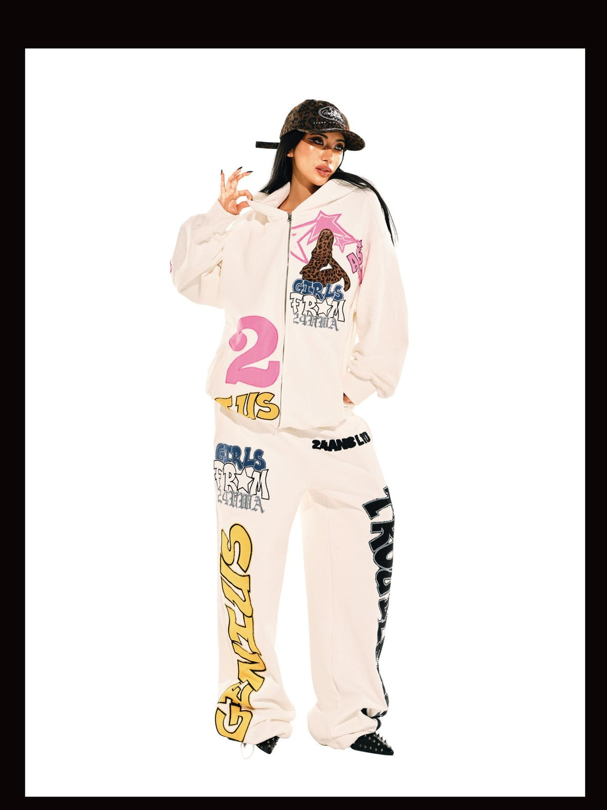 24ans Applique Embroidered Two Piece Women&