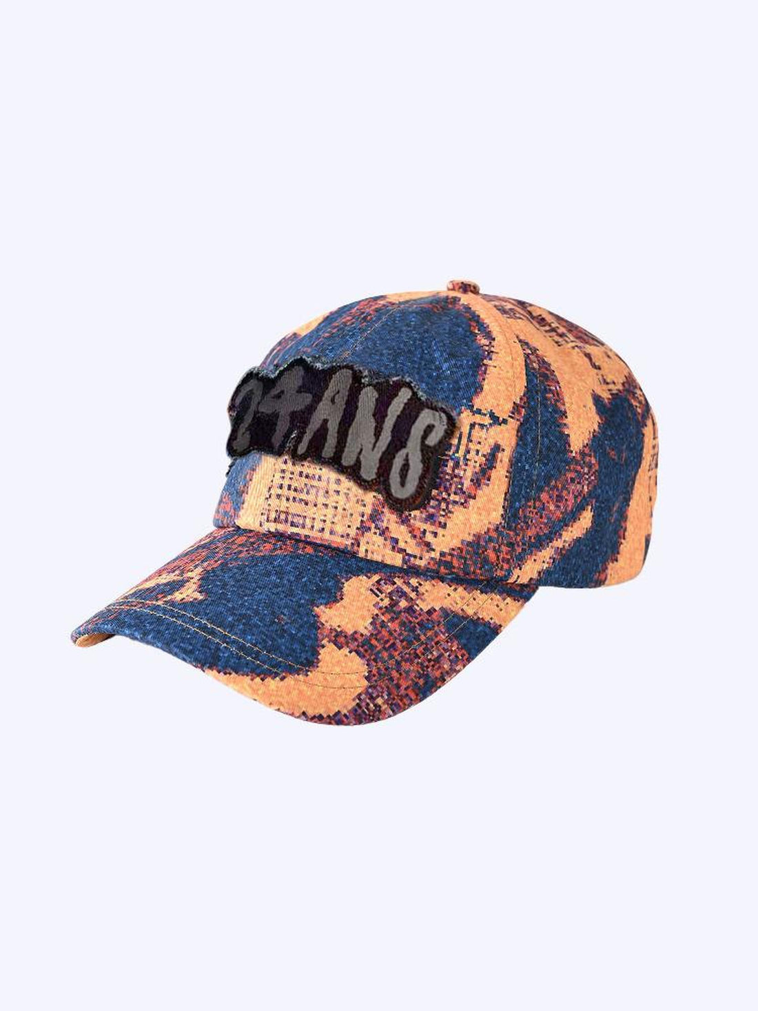 24ans Applique Pixel Print Adjustable Baseball Cap