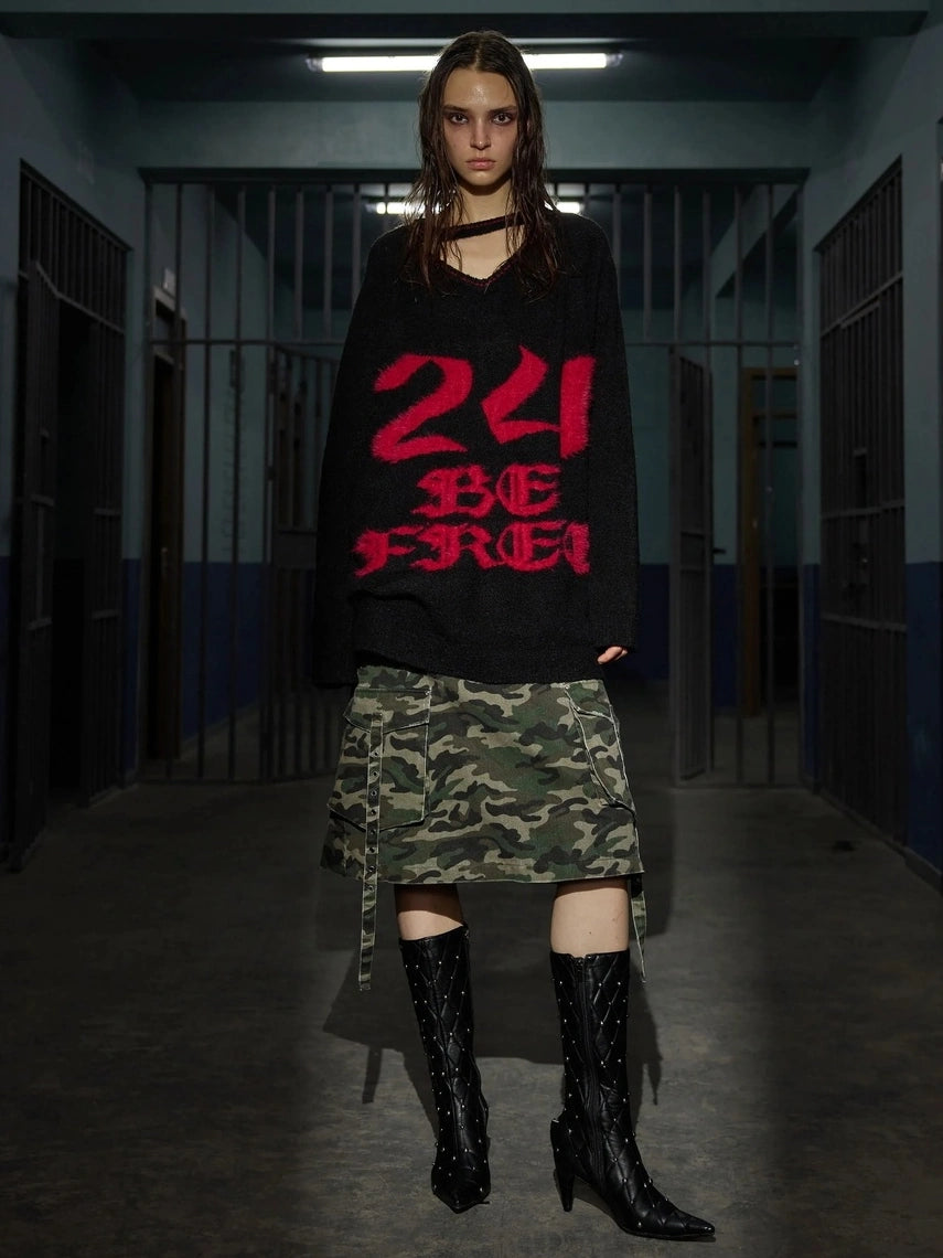 24ans Back Crystal Zip Up Hoodie T-shirt