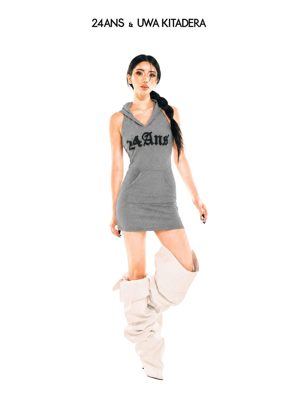 24ans Back Cutout Sleeveless Sweatshirt Women&