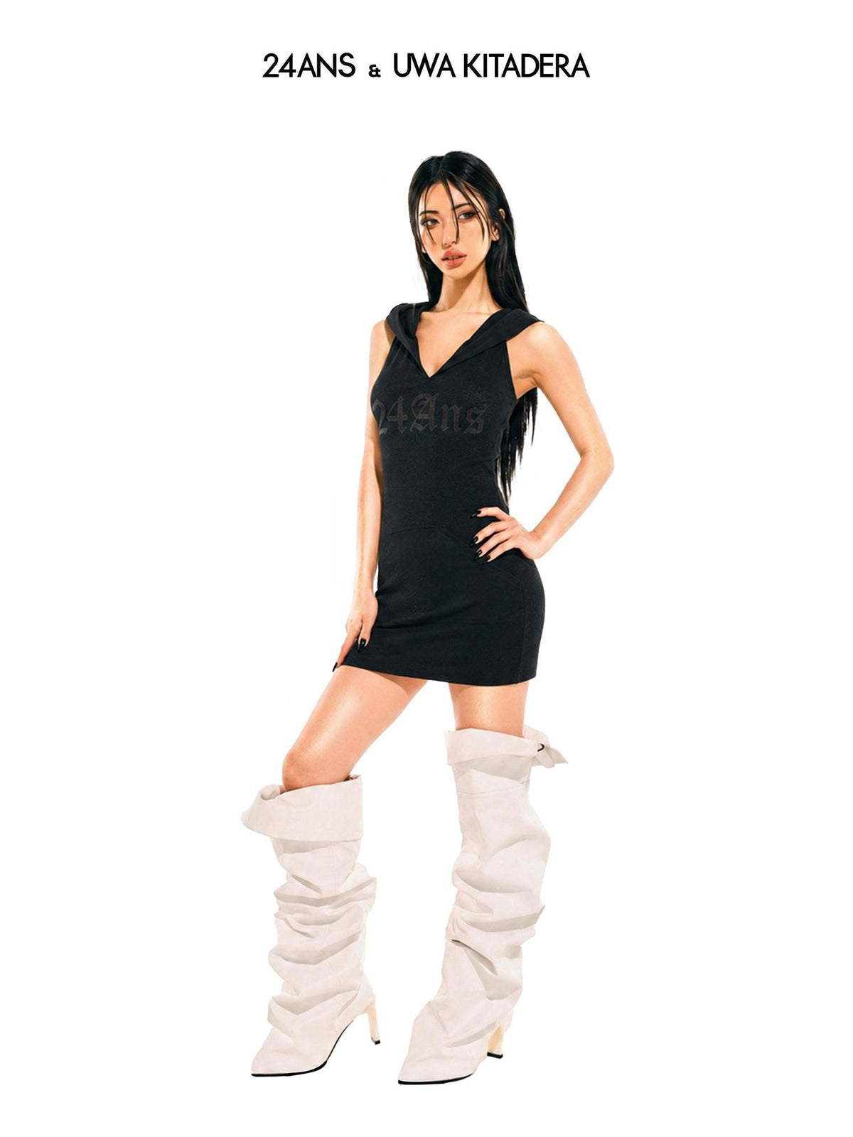 24ans Back Cutout Sleeveless Sweatshirt Women&