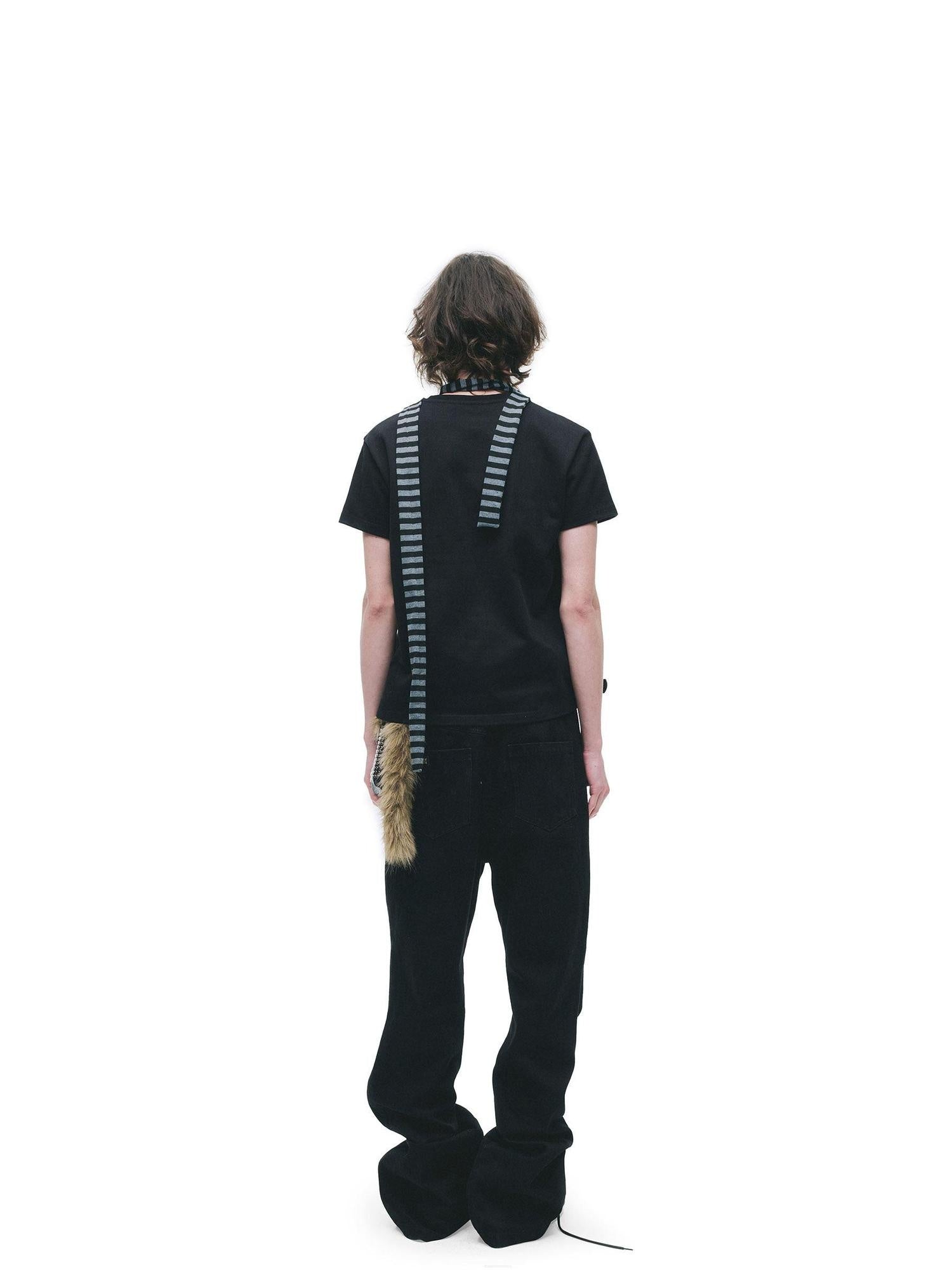 24ans Beaded Washed Cotton Casual Straight Fit Men Black S M L Xl Straight Pants